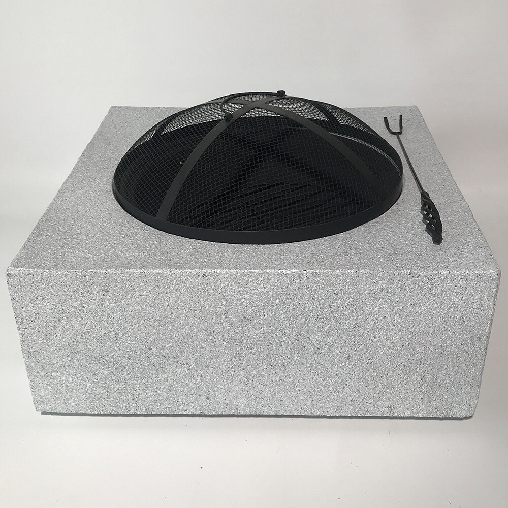 White Square Fire Pit