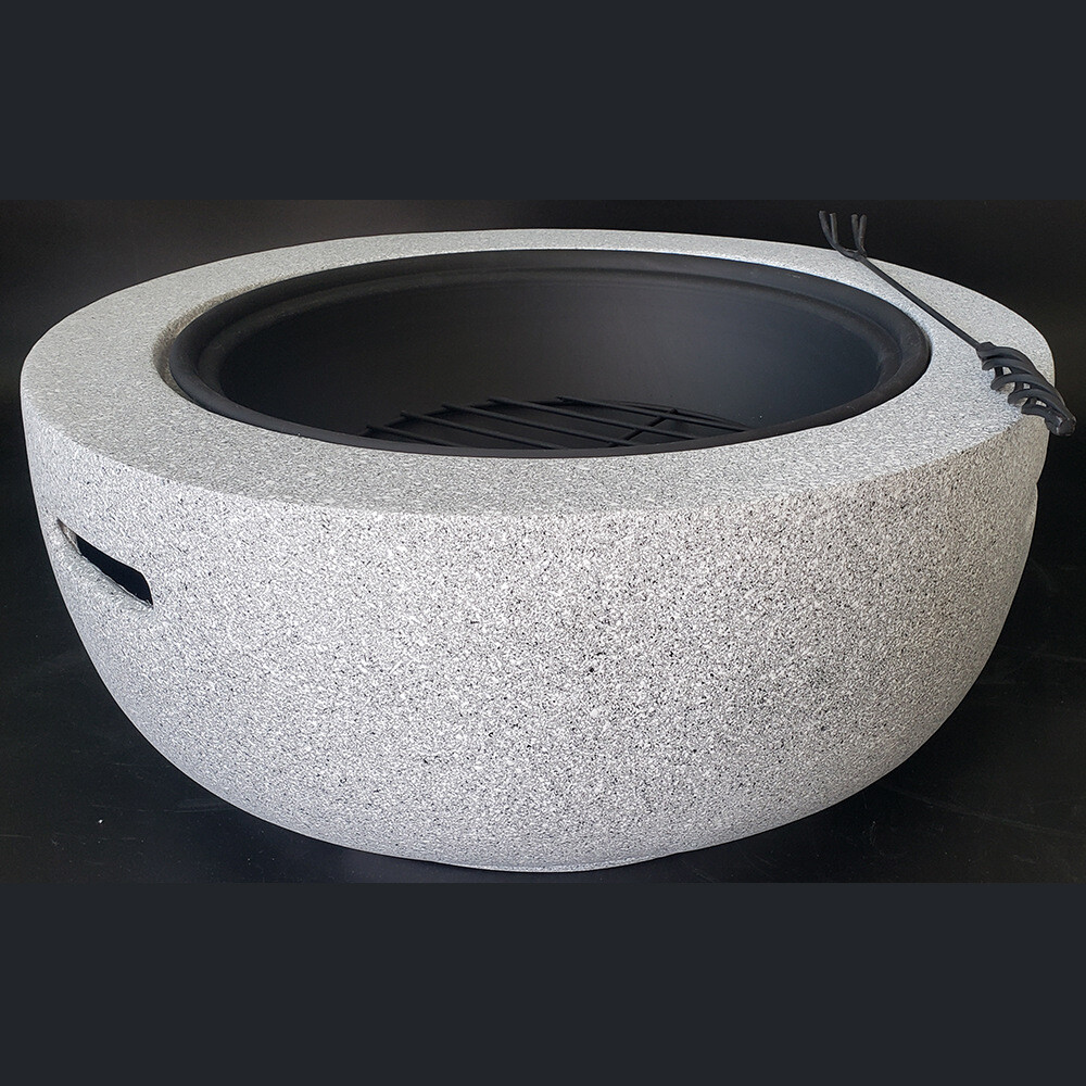 Gray Round Fire Pit