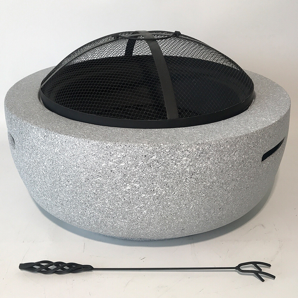 Gray Round Fire Pit
