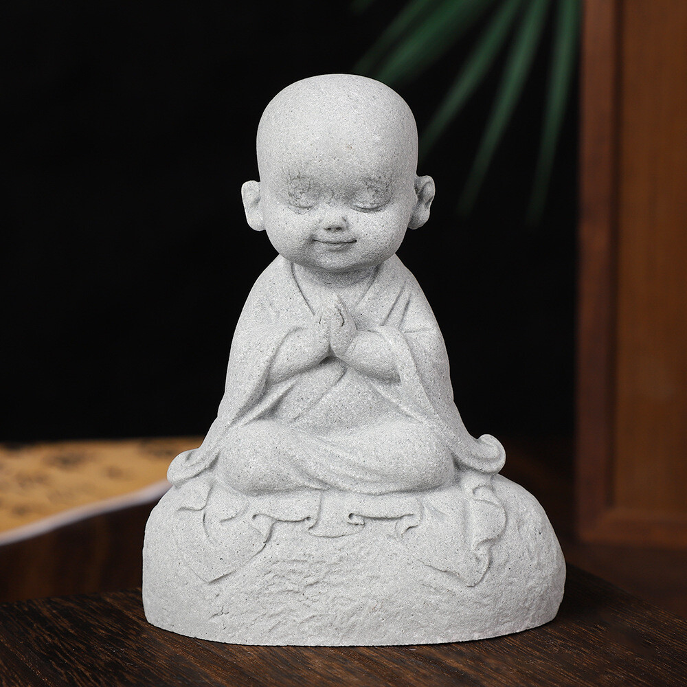 Zen Stone Monk Meditation Ornament​​