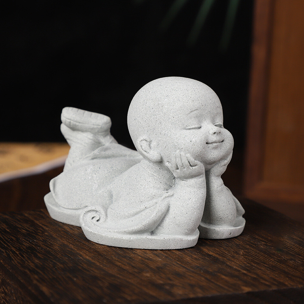 Zen Stone Monk Meditation Ornament​​