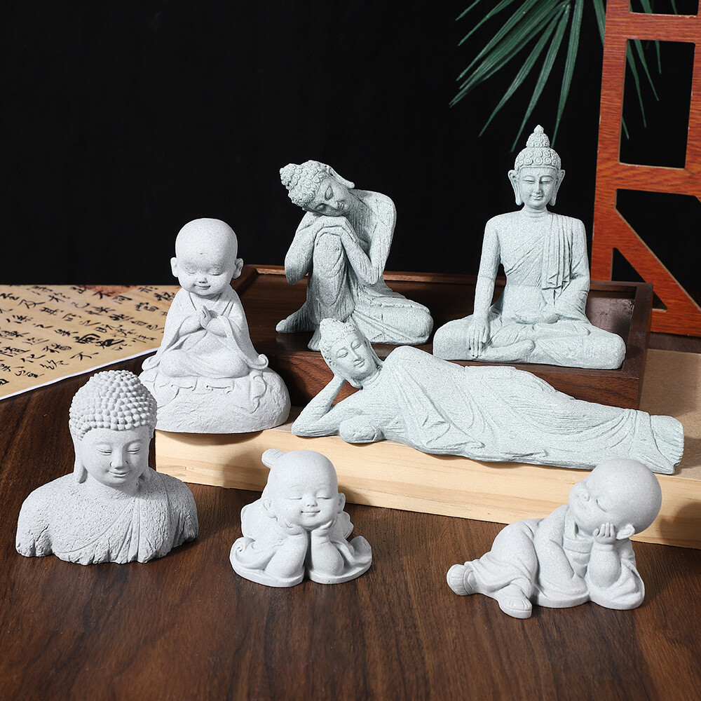 Zen Stone Monk Meditation Ornament​​
