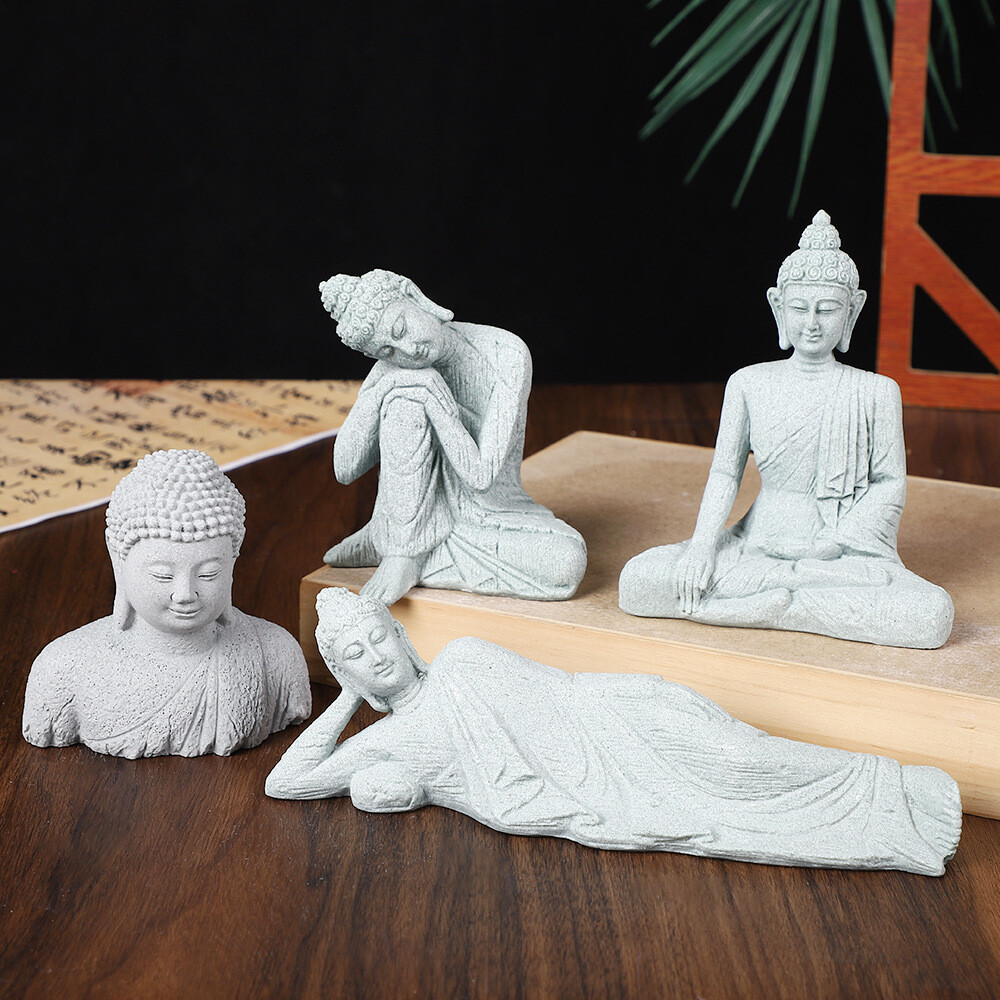 Zen Stone Monk Meditation Ornament​​