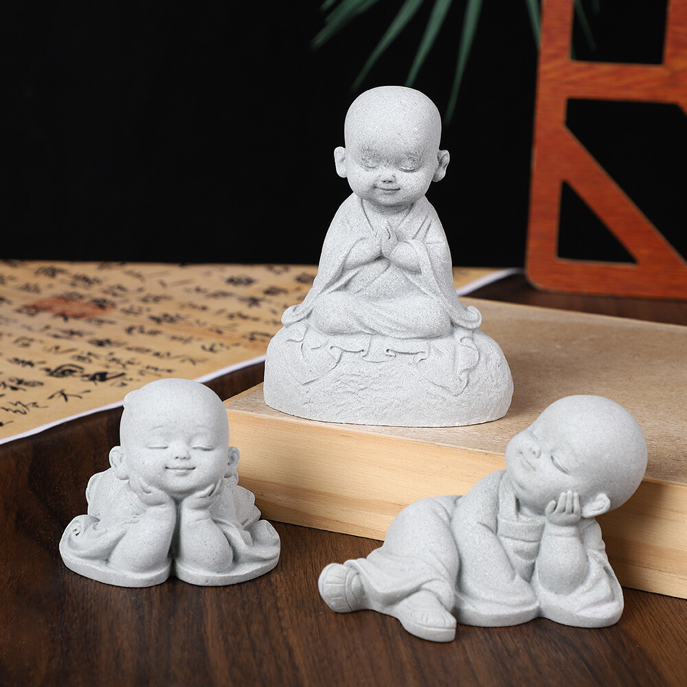 Zen Stone Monk Meditation Ornament​​