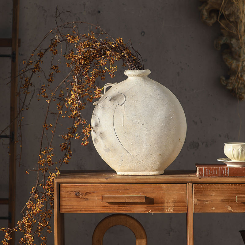 Vintage Art Magnesium Oxide Fairy Relief Vase