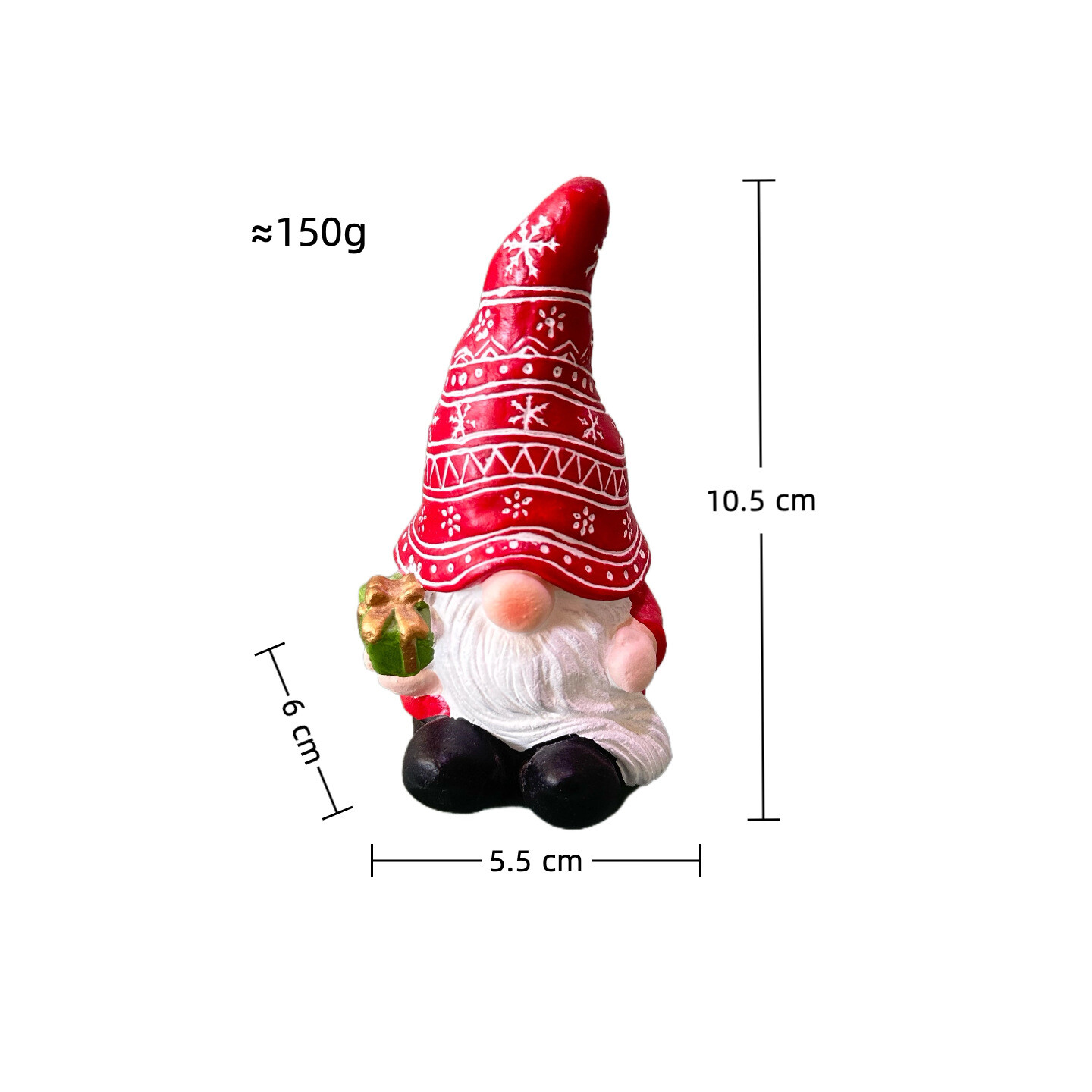 Festive Magnesia Cement Christmas Gnome Decorations