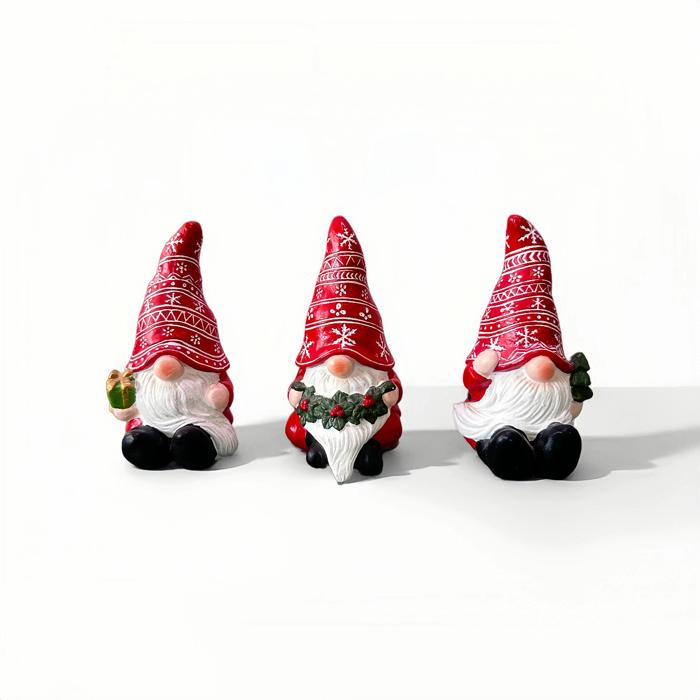 Festive Magnesia Cement Christmas Gnome Decorations