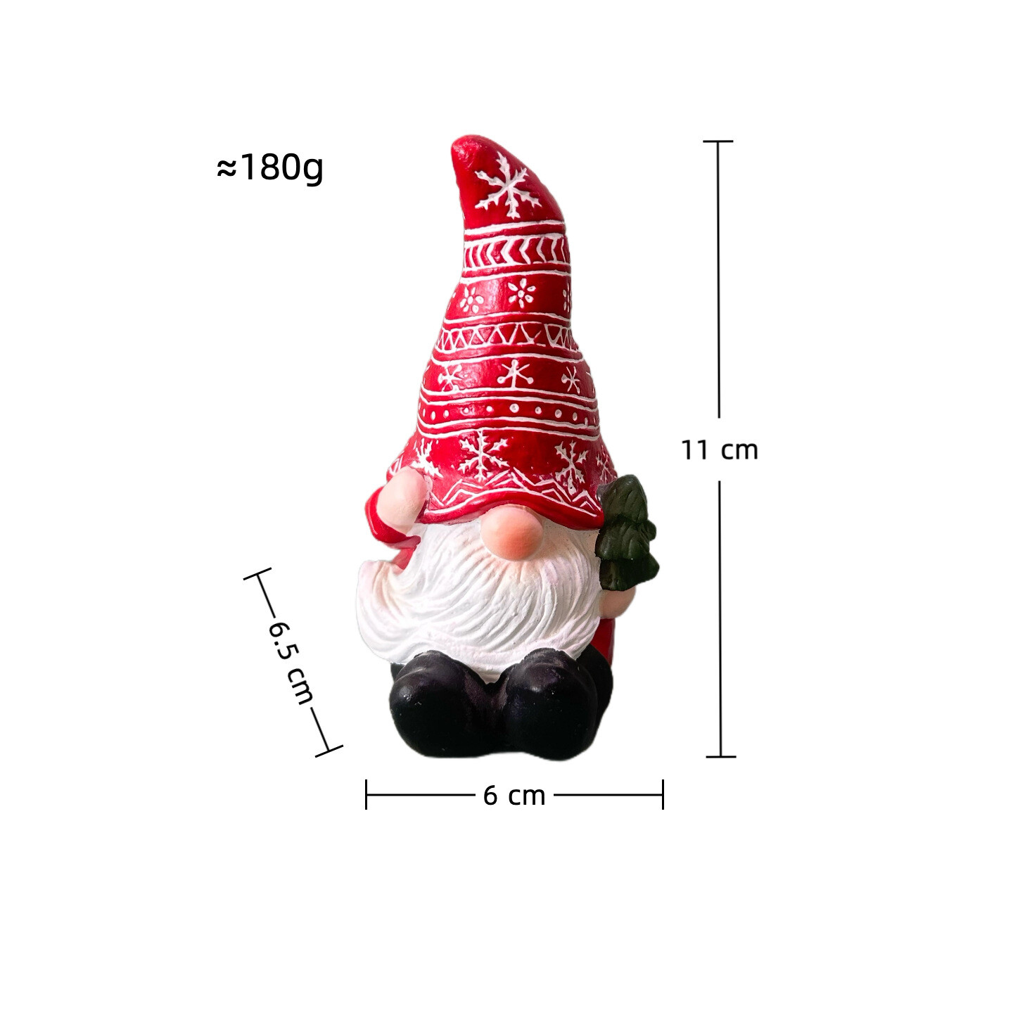 Festive Magnesia Cement Christmas Gnome Decorations