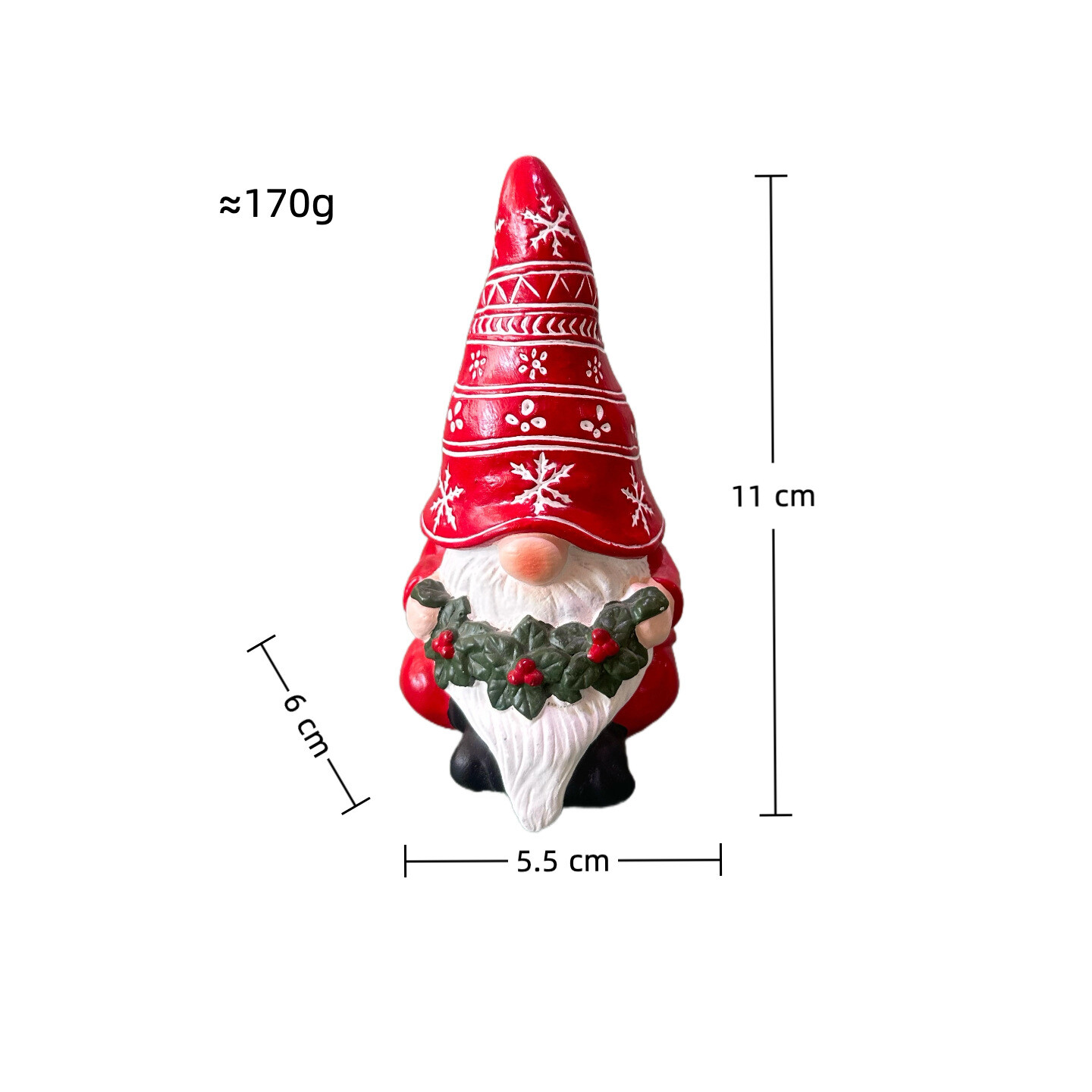 Festive Magnesia Cement Christmas Gnome Decorations