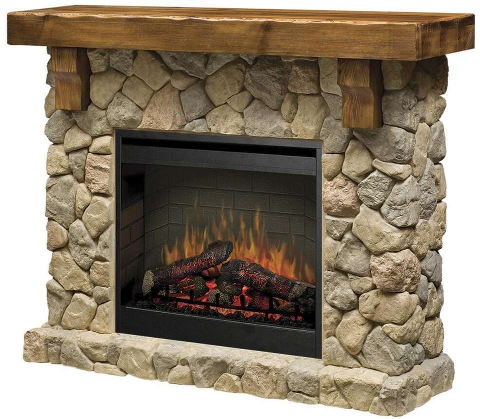 Rustic Magnesium Cement Electric Fireplaces