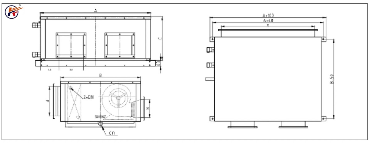 Air Handling Unit Customizable Size and Airflow for Workshop Warehouse and Clean Room