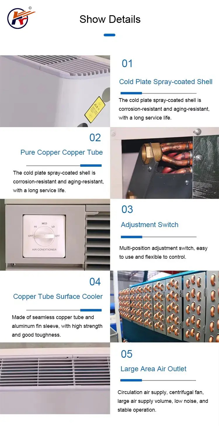 Universal Exposed Floor Standing Fan Coil Unit for Chilled / Hot Water