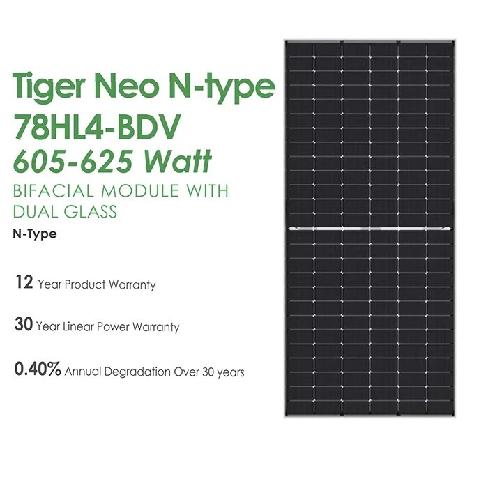 Jinko Tiger Neo N Type Solar Panel 605W 615W 625W