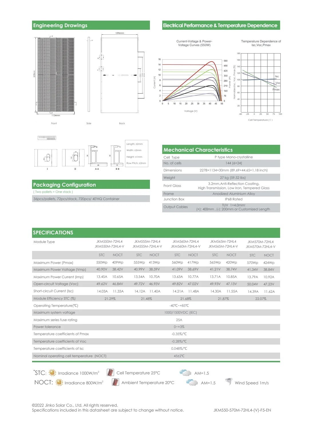 Jinko Solar Panel 550w 560w 570w P Type High Quality Pv Modules 1