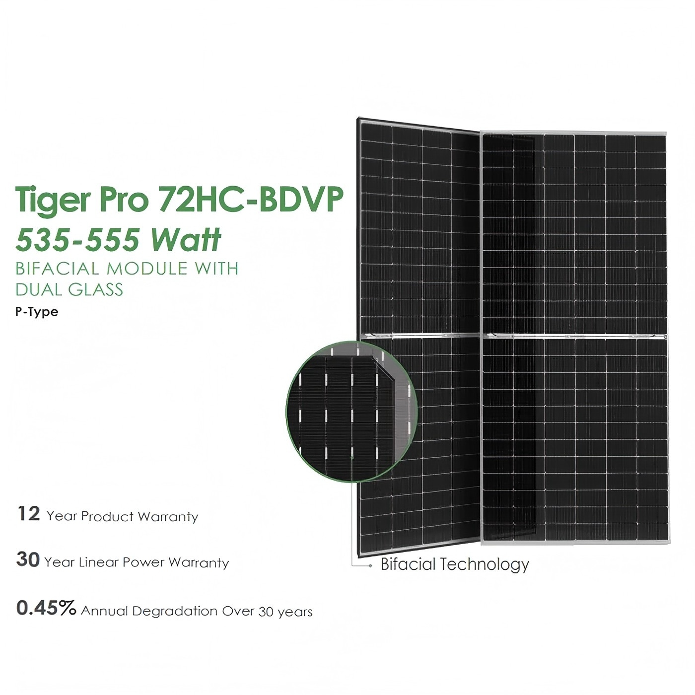 Jinko Solar Panels P Type Mono Cell 535W 545W 555W