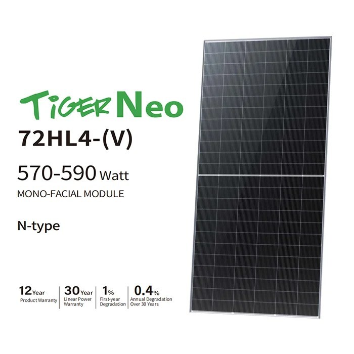 Jinko Solar Tiger Neo N Type Solar Module 590W 585W 580W 575W 570W Photovoltaic Panels