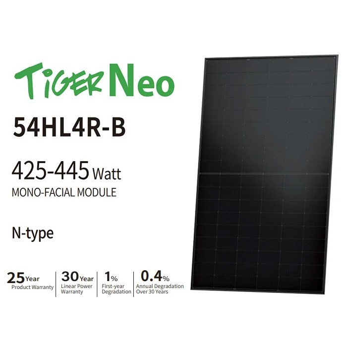 Jinko Solar Tiger Neo N Type All Black Solar Modules 440W 435W 430W Solar Panel for Home System
