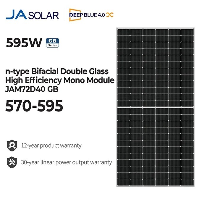 JA Solar Deep Blue 4.0 570W 580W 590W Bifacial Double Glass Modules