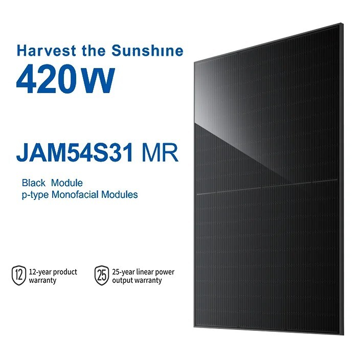 Ja Solar Panel All Black Solar Panel 400W 405W 410W 415W 420W Home Roof Solar Panels