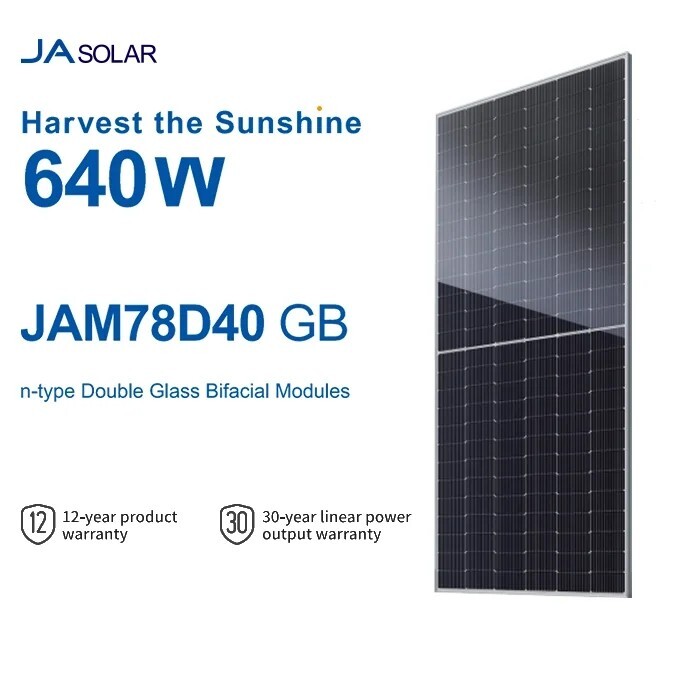 JA Solar Deep Blue 4.0 615W 625W 635W 640W Bifacial Double Glass Modules