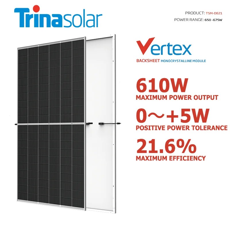 Trina solar Vertex 590W 595W 600W 605W 610W Solar Panels