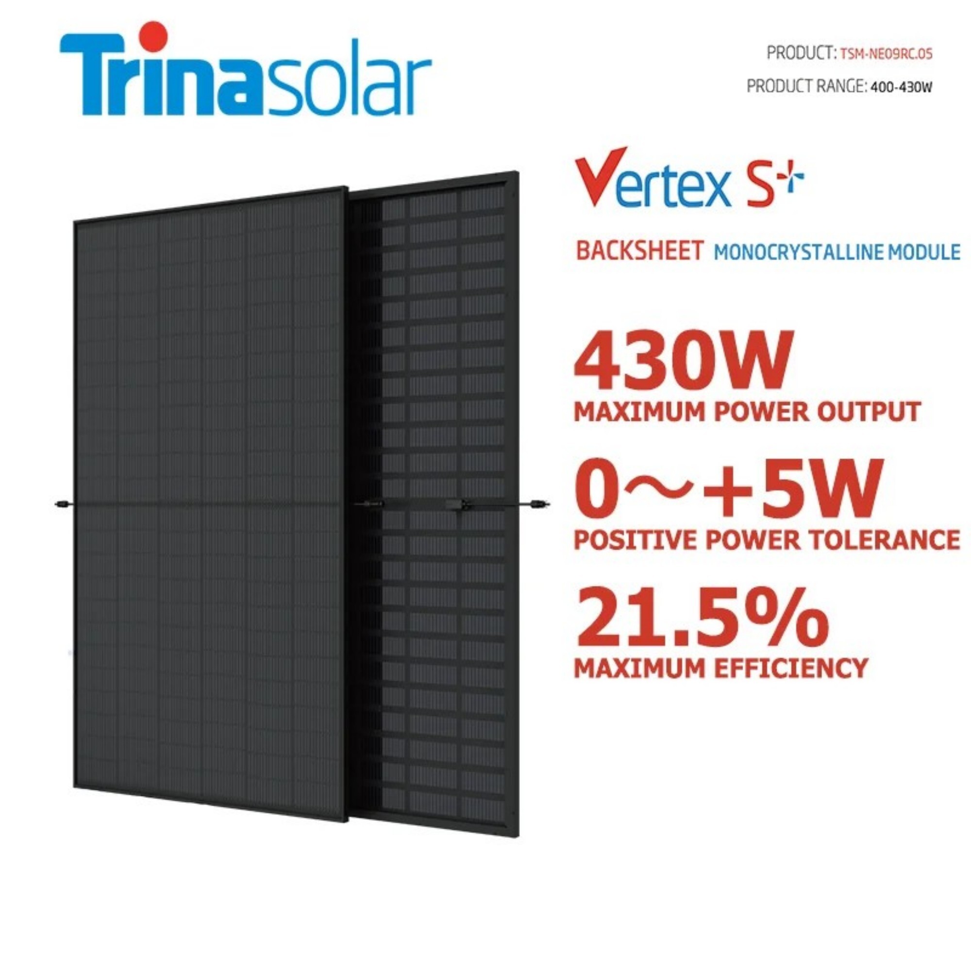 TRINA MONOCRYSTALLINE MODULE 400W 410W 420W 430W MODULE