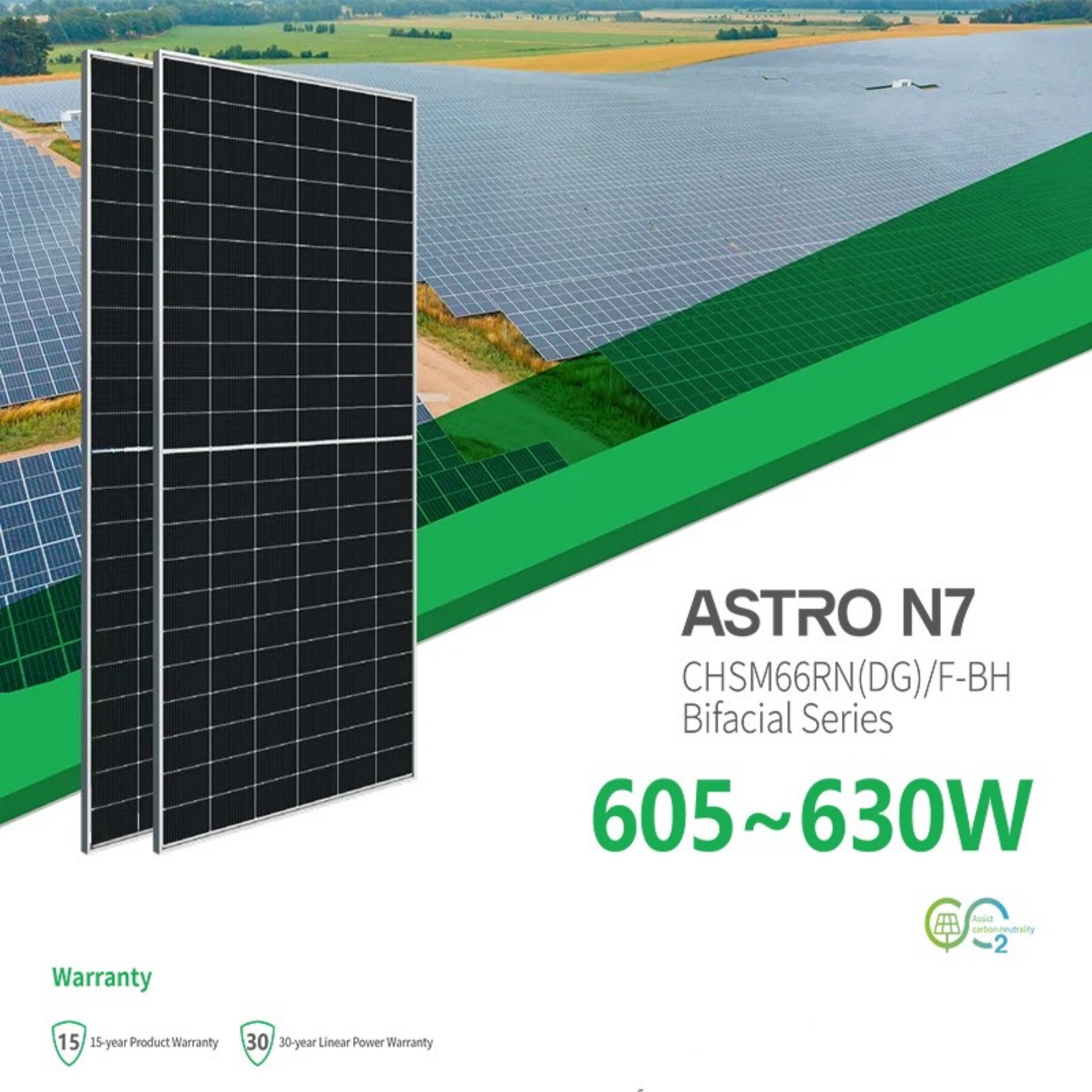 ASTRO N7 605~630W 66 Bifacial Module