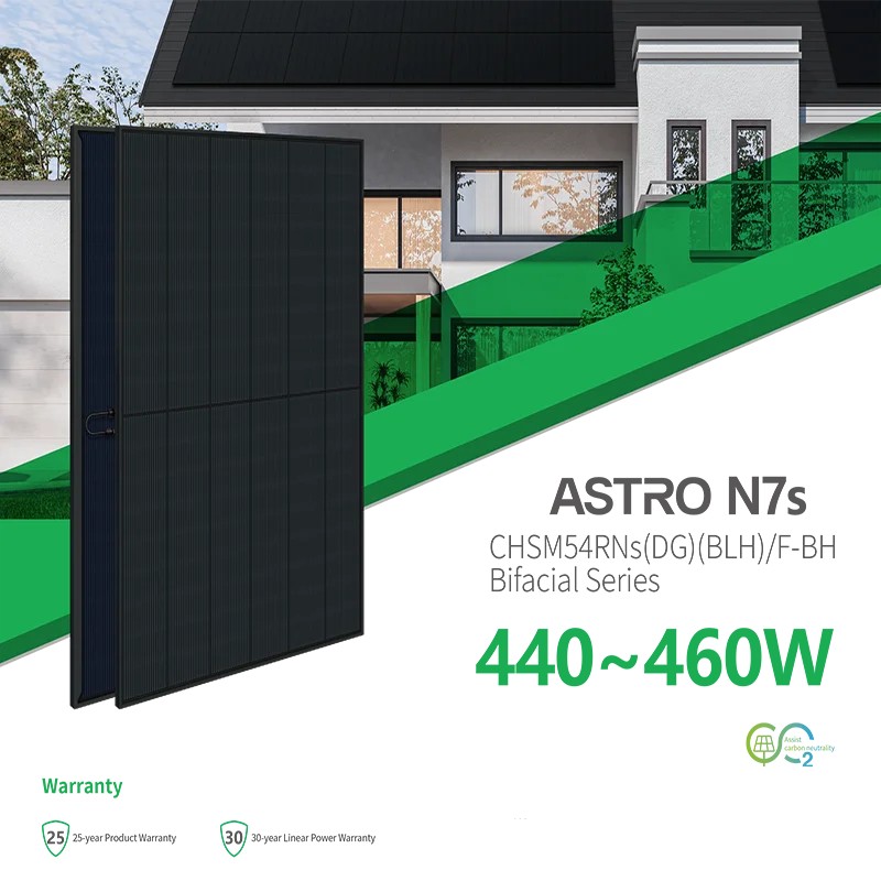 ASTRO N7s 440~460W 54 Bifacial Black Grid Module