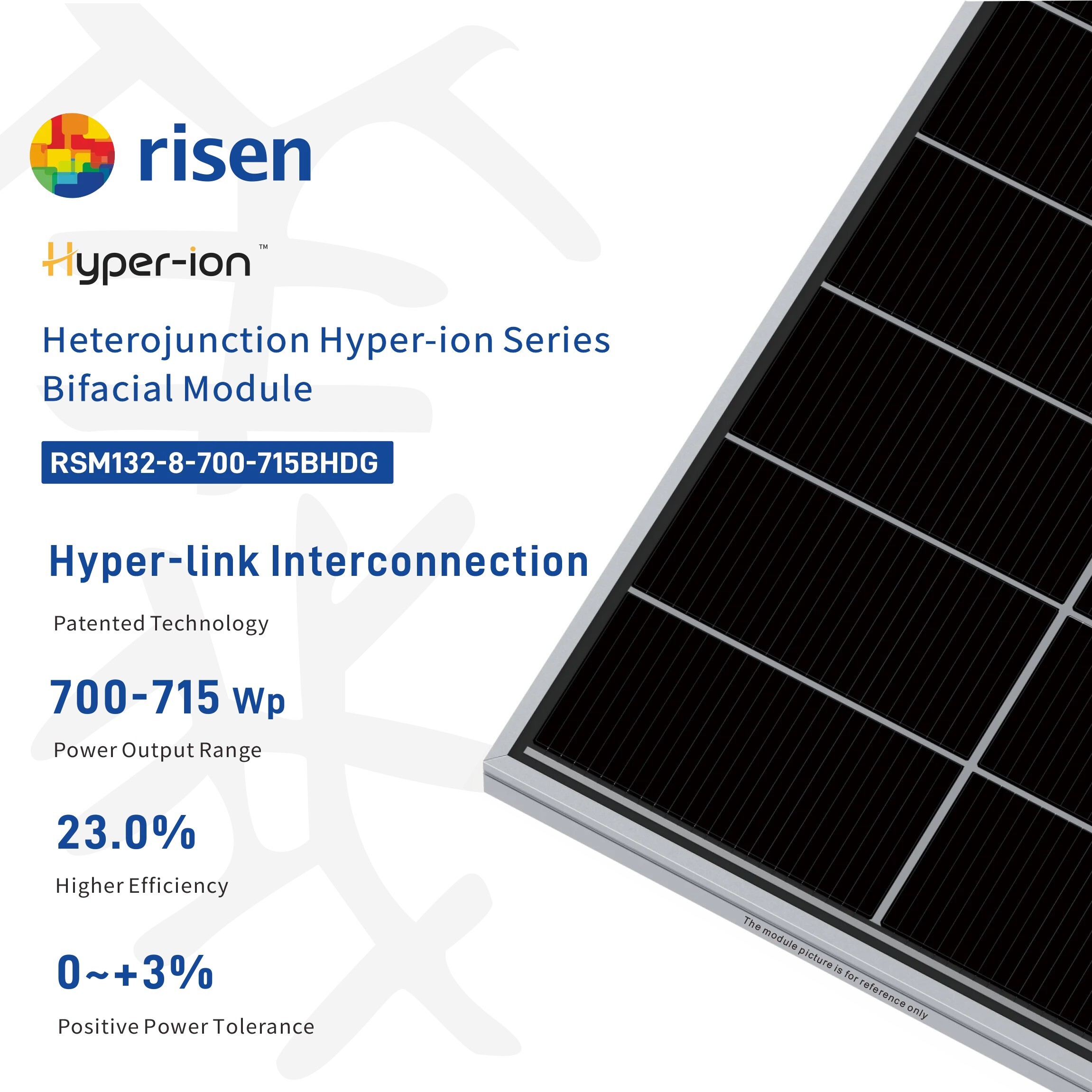 RISEN N TYPE TOPCon PV Module 490W 500W 510W 515W Bifacial Module