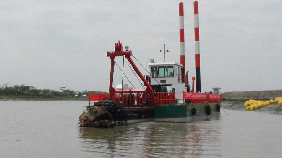 Diesel Engine 400mm Cutter Dredger With Mud Pump