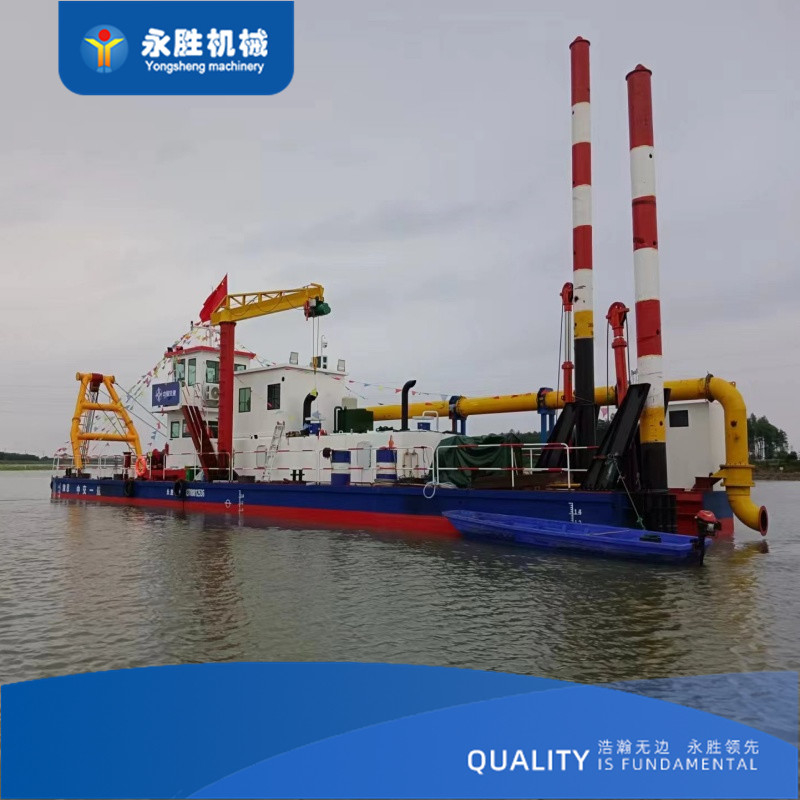 Indonesian quartz sand mining uses 14-inch 300m3/h hydraulic cutter suction dredger