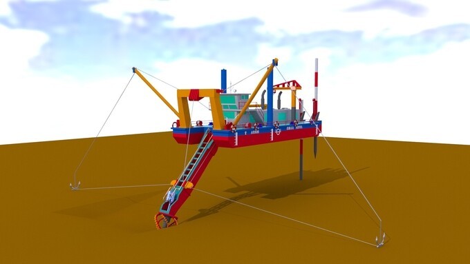 14 Meter Maximum Dredging Depth WN450 Csd Dredger With 50kw Generator Set 0