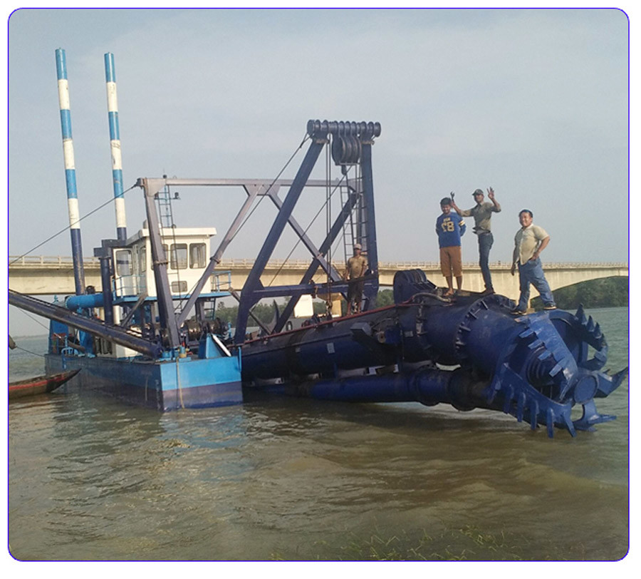Small size high performance sand dredger machinery&Equipment with Cutter Head for River Lake and Sea Dredging Projects