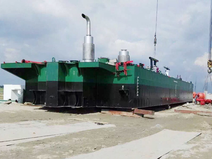 700mm Efficient Sand Dredger Machinery / Sand Dredger With Anchor Booms And Spud Carriage