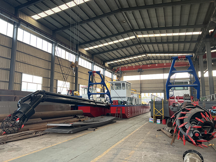 The designed output of the 10 inch model suction sand dredger is 150 cubic meters per hour