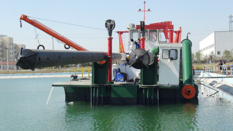 SGS Inspection Cutter Suction Dredges Diesel Engine Centrifugal Slurry Pump Type in Hydraulic Operation