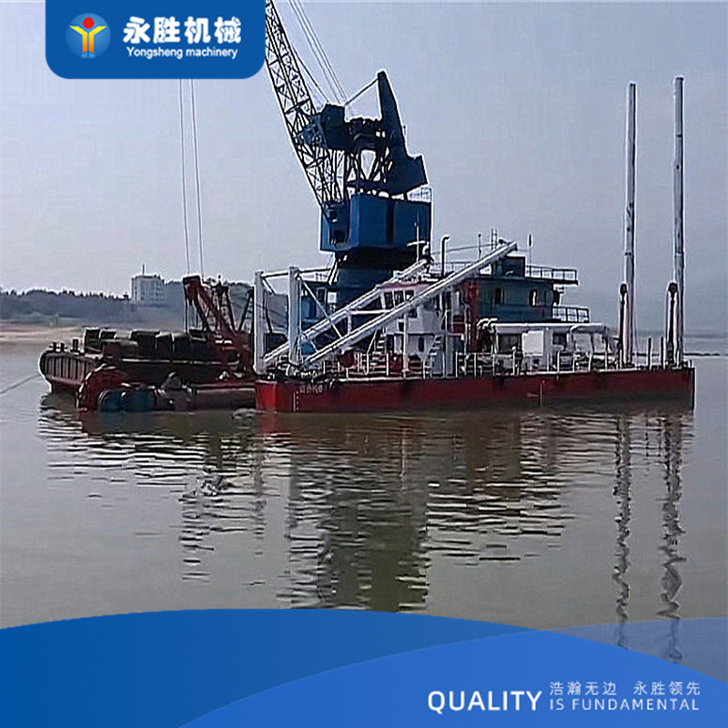 Large Bucket Wheel River Sand Dredging Machine Equipped With 18inch Mud Dredger Ship