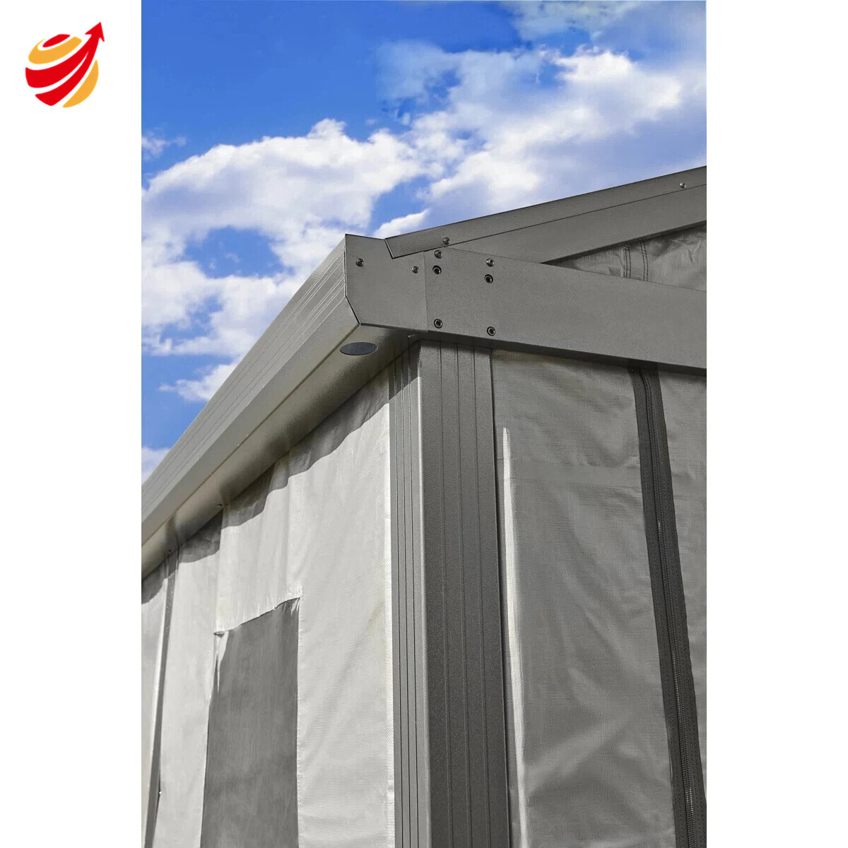 20' x 12' Samara Carport with Aluminum Frame and 10' High Galvanized Steel Roof for Easy Drive Through Access