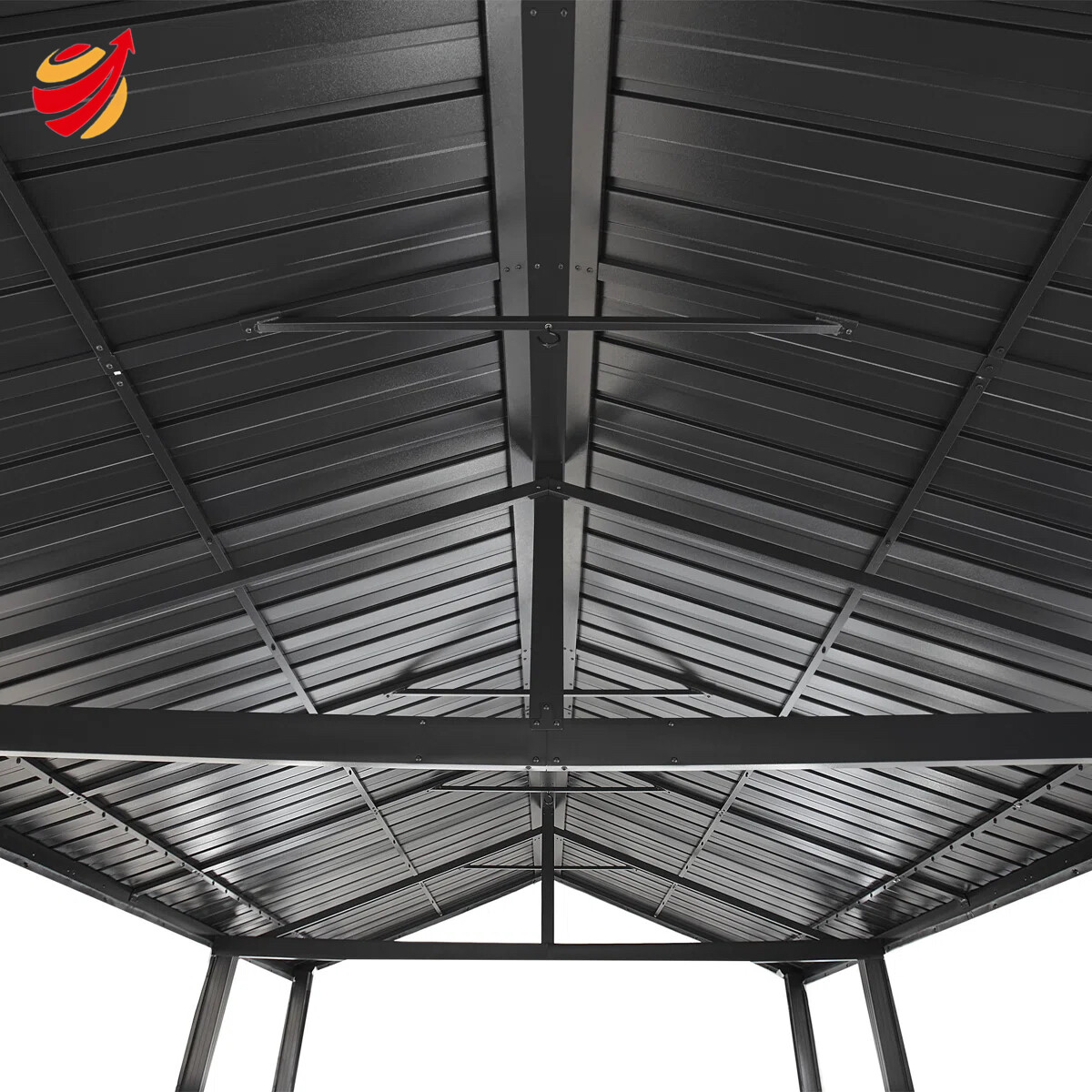 20' x 12' Samara Carport with Aluminum Frame and 10' High Galvanized Steel Roof for Easy Drive Through Access