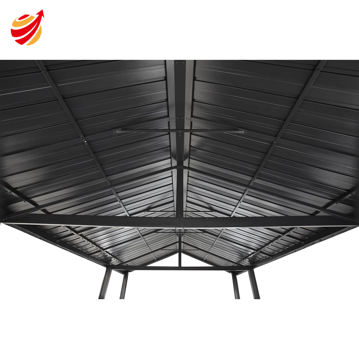 20' x 12' Samara Carport with Aluminum Frame and 10' High Galvanized Steel Roof for Easy Drive Through Access