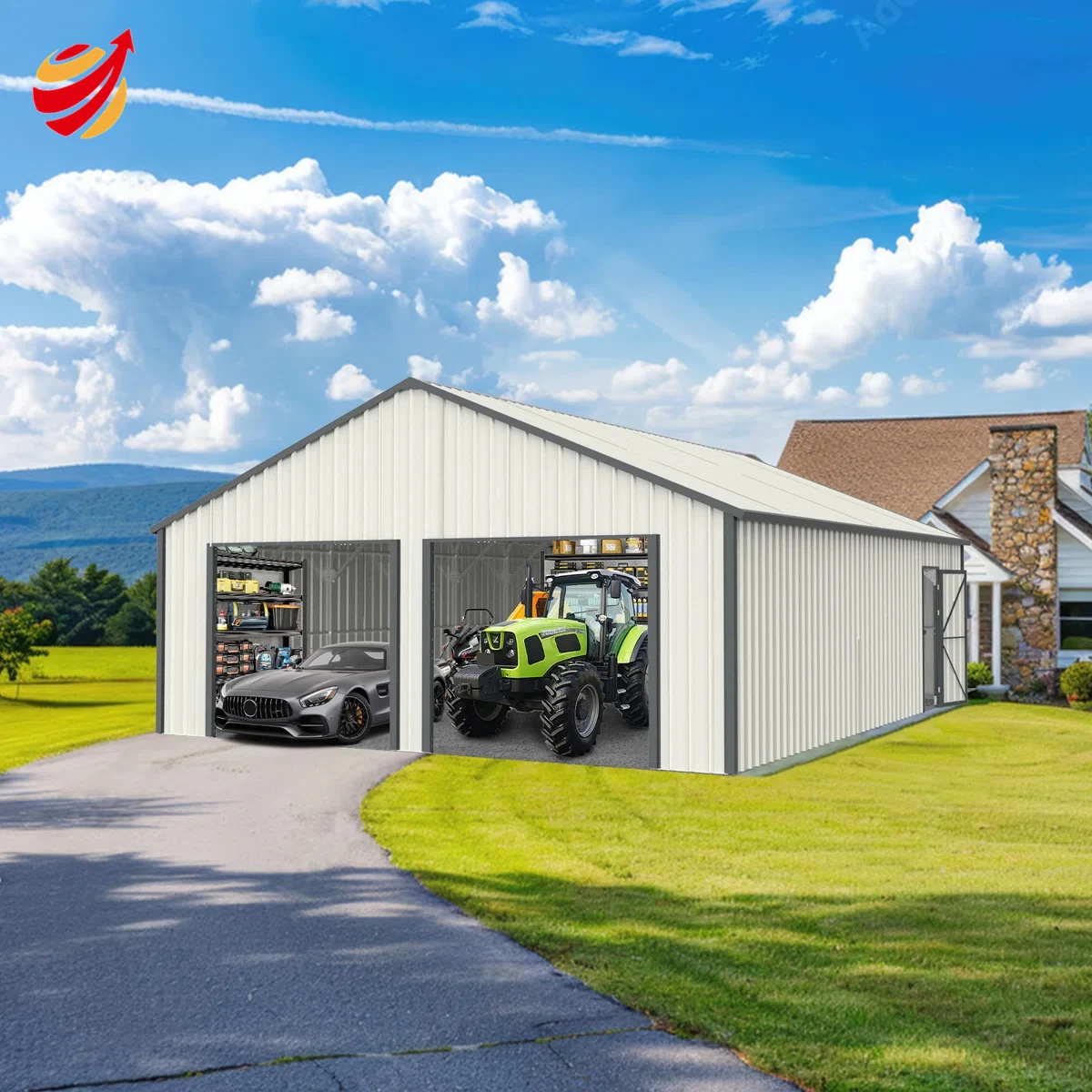 Large Metal Storage Shed Garage Shed
