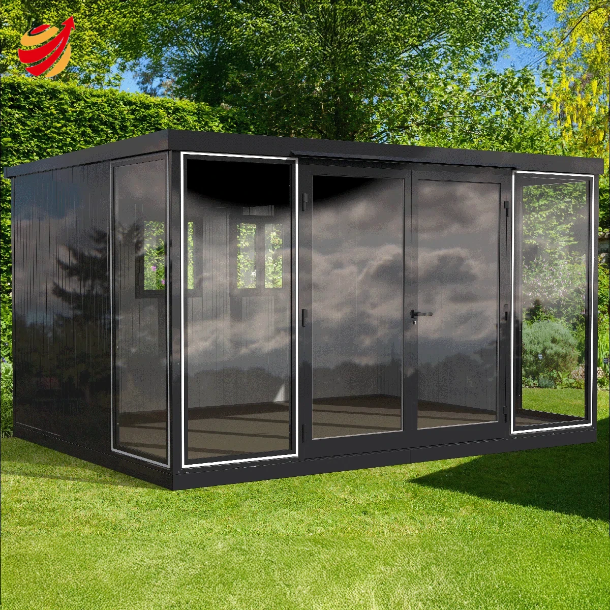13x10 Garden Glass Room Double Doors