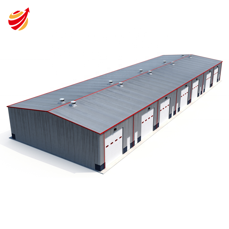 China Prefabricated Light Steel Structure Warehouse Building Solid H-shape Steel Beam Welding Cutting Bending Services 50 Years