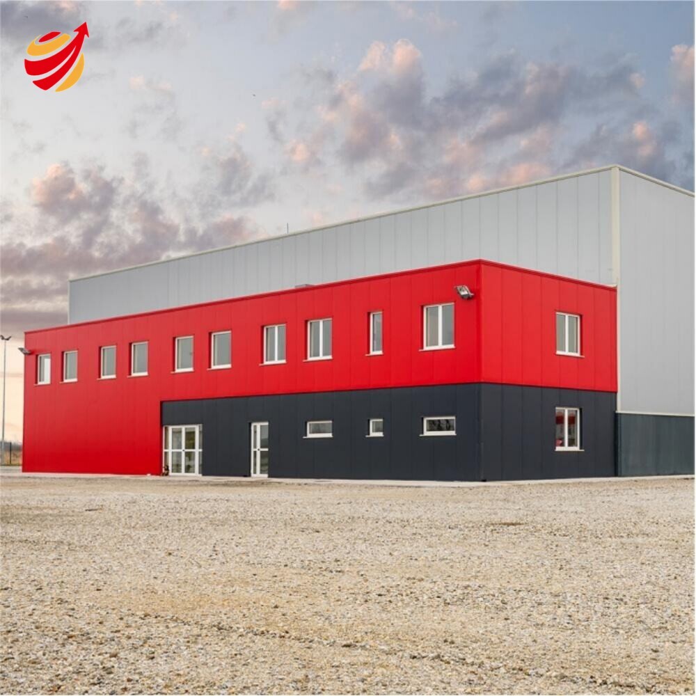 China Prefabricated Light Steel Structure Warehouse Building Solid H-shape Steel Beam Welding Cutting Bending Services 50 Years