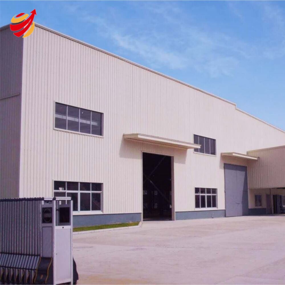 China Prefabricated Light Steel Structure Warehouse Building Solid H-shape Steel Beam Welding Cutting Bending Services 50 Years