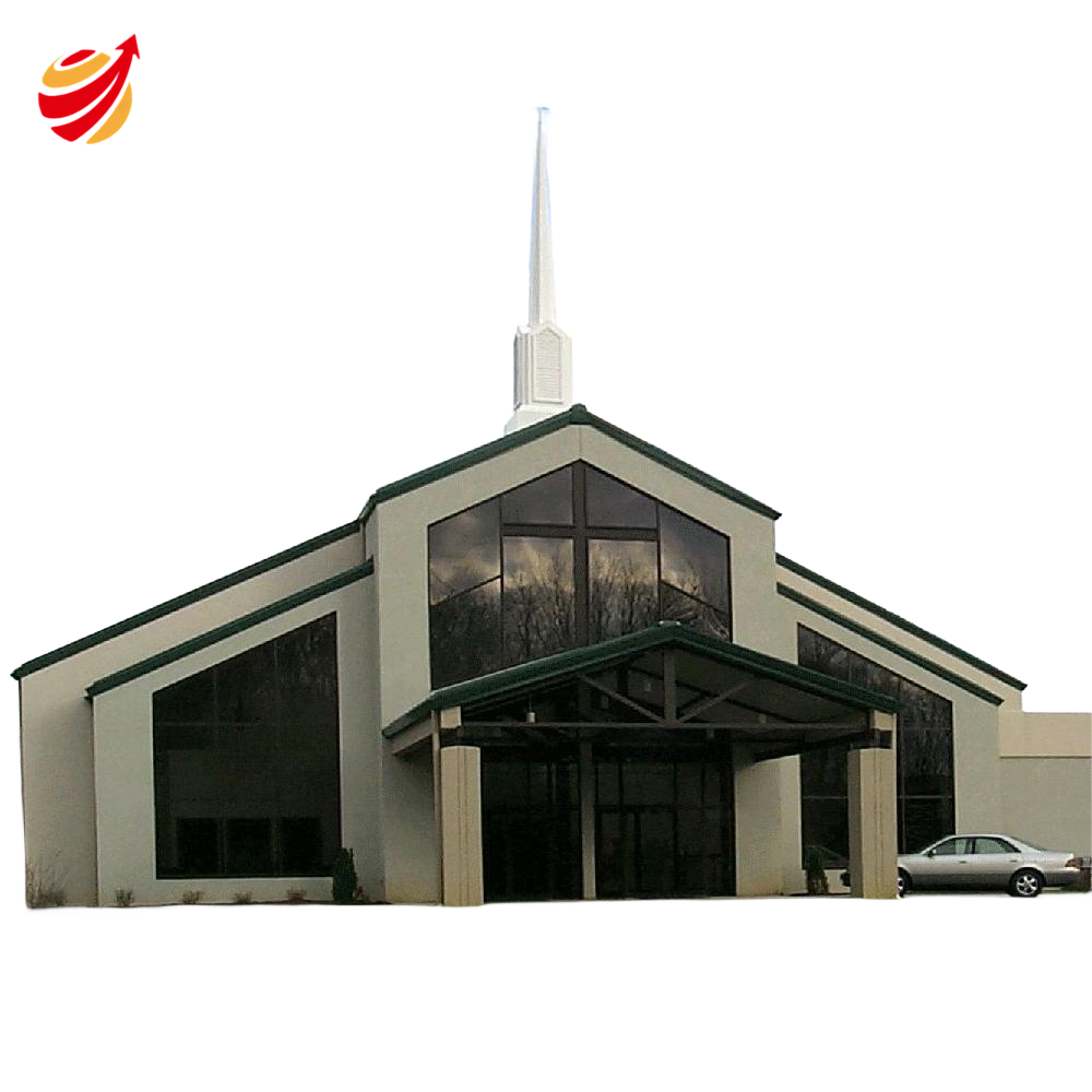Customizable Modern Church Light Steel Structure Prefabricated Factory Building Solid H-shape Steel Beam Welding Bending Cutting