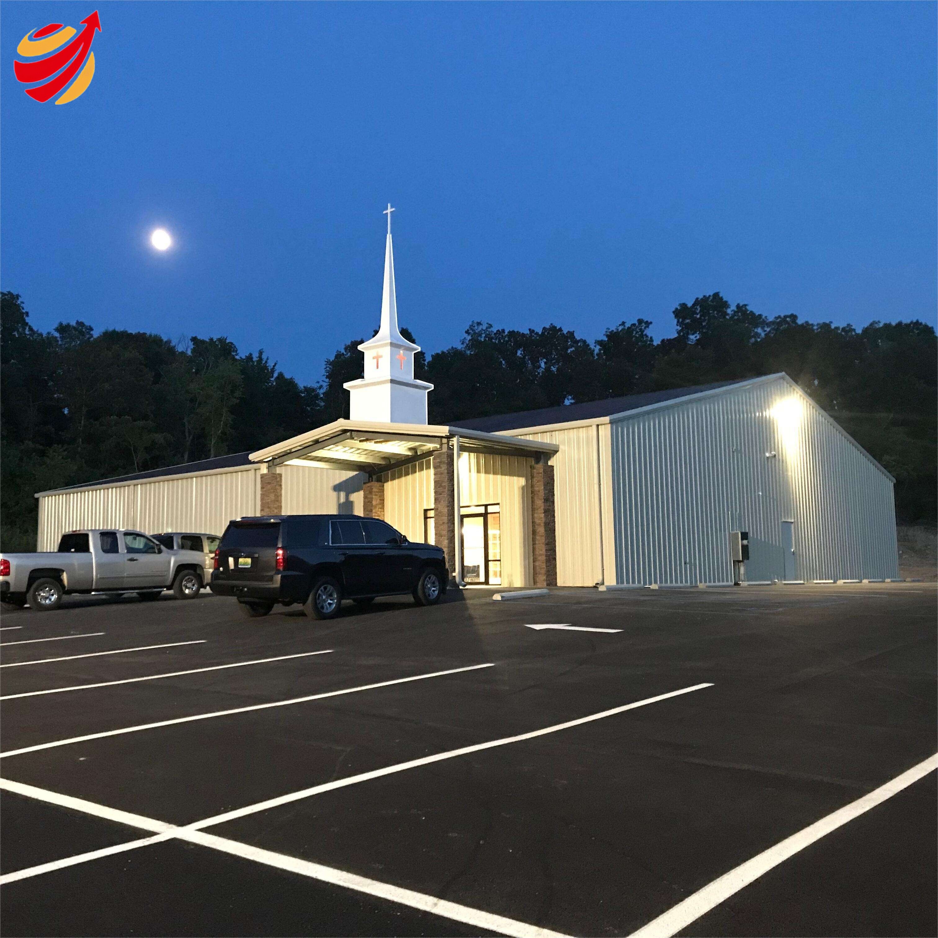 Customizable Modern Church Light Steel Structure Prefabricated Factory Building Solid H-shape Steel Beam Welding Bending Cutting