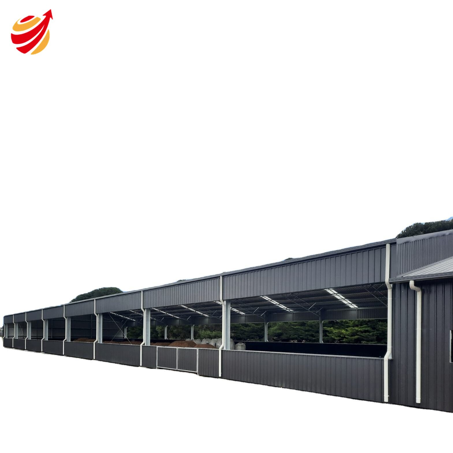 Low Cost Prefabricated Steel Structure Horse Stable Customized Metal Horse Stall Building Light Steel Workshop Welding Cutting