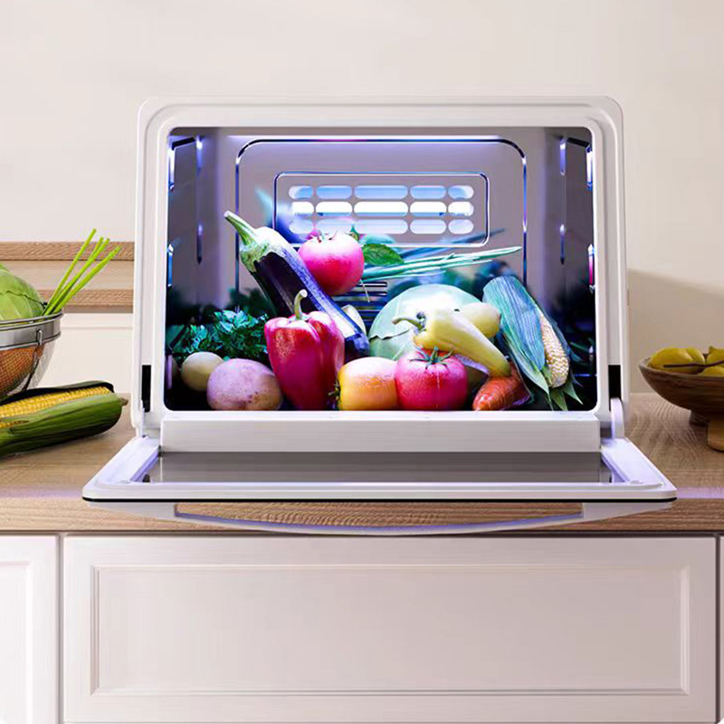 Secador de platos eléctrico empotrado con depósito mini para encimera de abastecimiento a granel