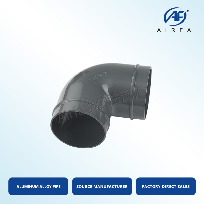 Airfa 90 Degree Tight Radius Aluminum Elbow , A-type elbow pipe fitting DN20 25 40 50 63 80 100 125 148W 148 200